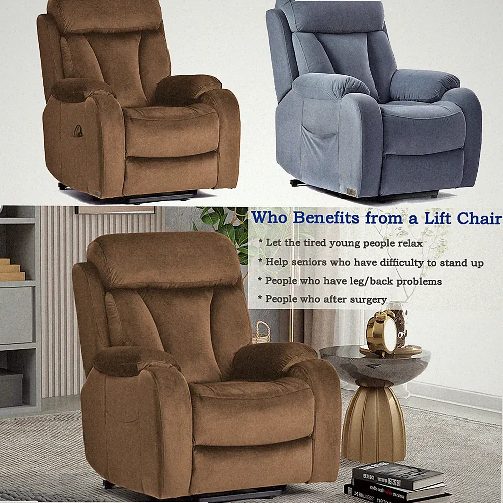Auto Electric Power Lift Recliner Chair Ergonomic Massage Sofa Elderly w/Control